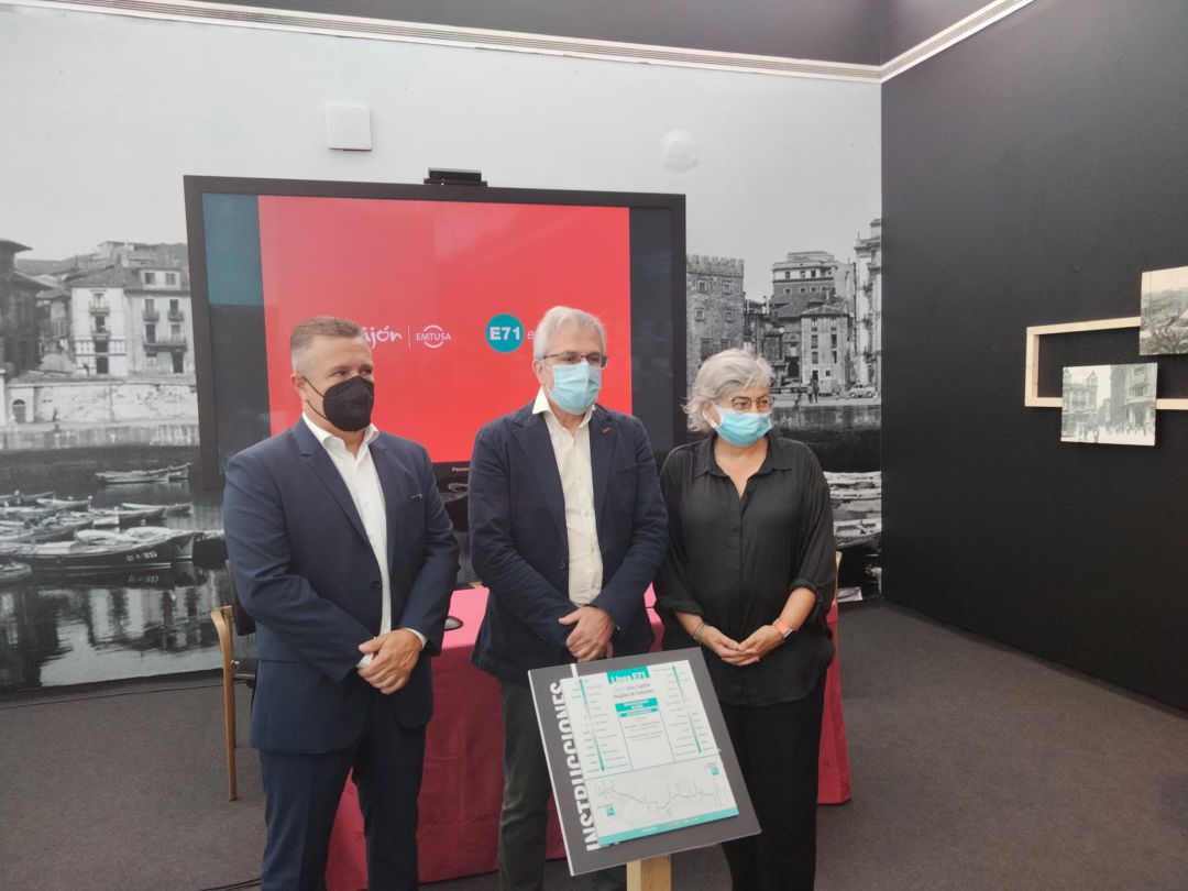 Presentación de la nueva línea de autobús de Gijón. Presentación de la nueva línea de autobús de Gijón.