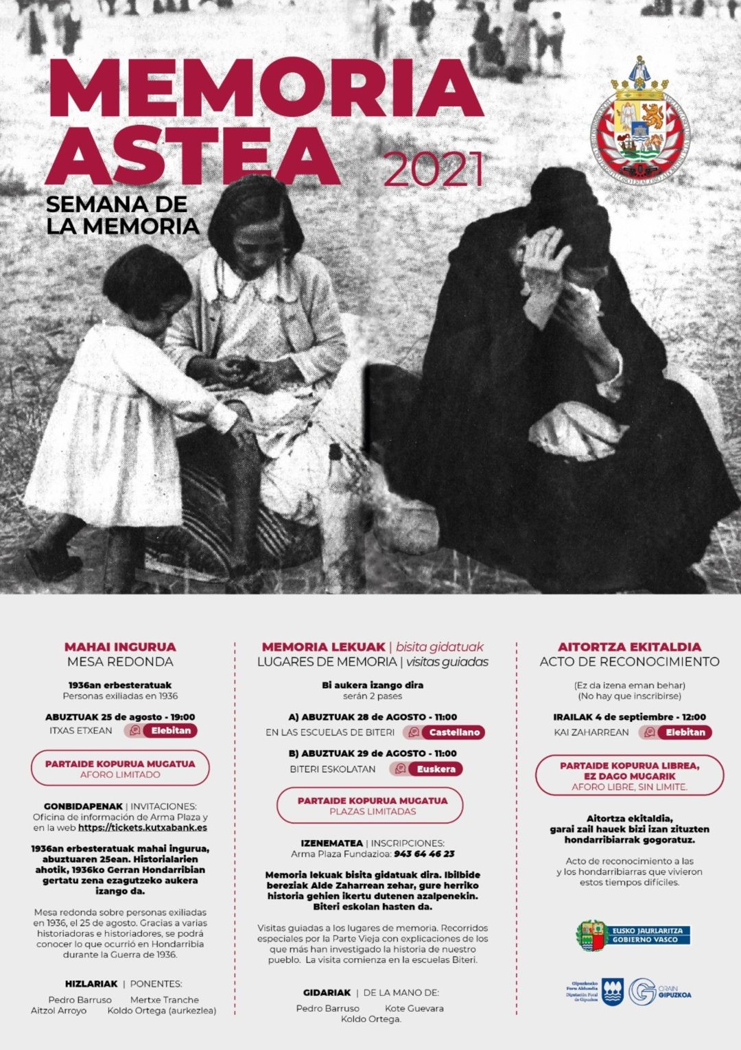 Esta semana el Ayuntamiento de Hondarria ha organizado la semana de la Memoria Historica Esta semana el Ayuntamiento de Hondarria ha organizado la semana de la Memoria Historica