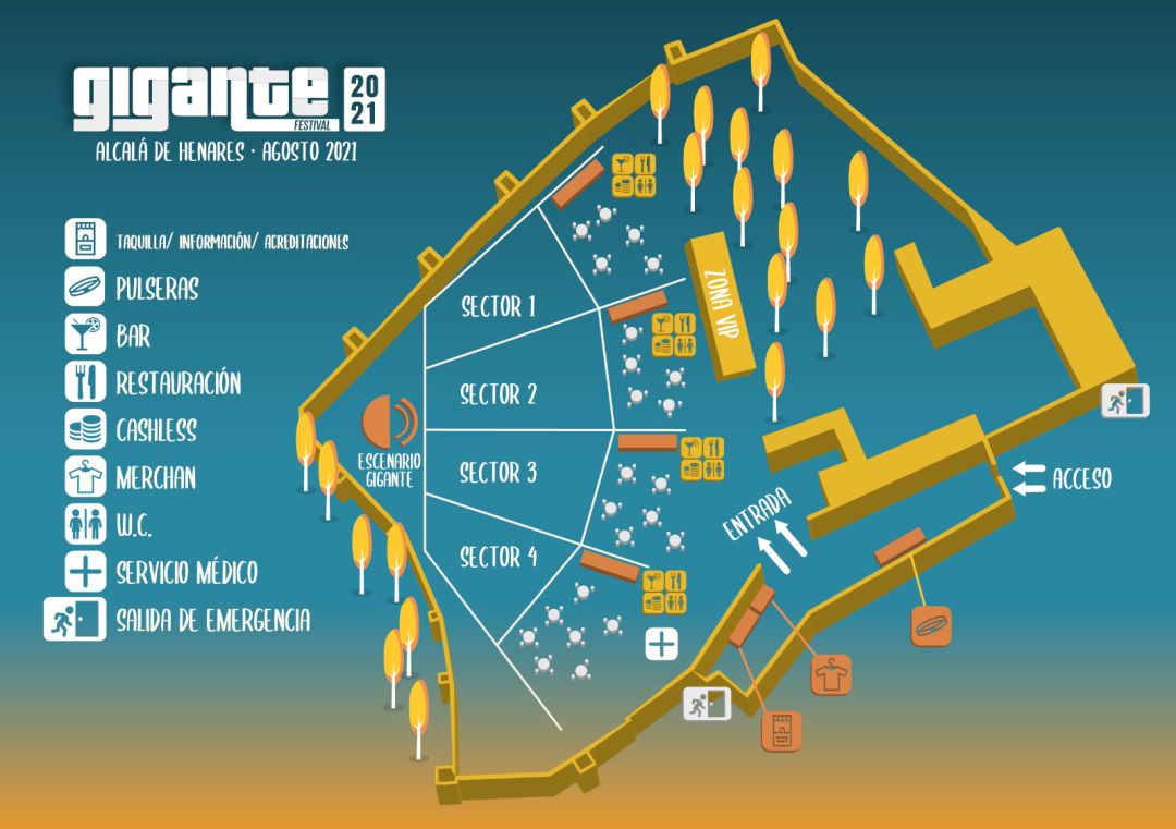 Mapa de recinto del Festival Gigante Mapa de recinto del Festival Gigante