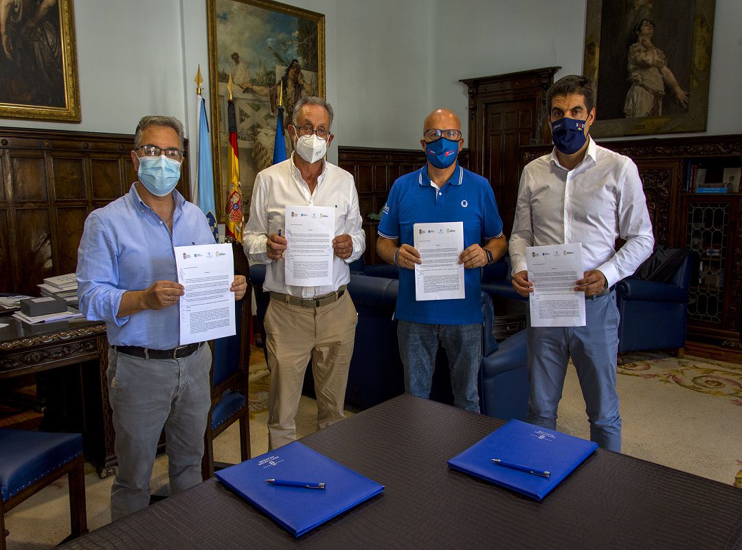 Alcaldes de Pereiro de Aguiar y San Cibrao, presidente de la Deputación y Delegado Territorial en Ourense Alcaldes de Pereiro de Aguiar y San Cibrao, presidente de la Deputación y Delegado Territorial en Ourense