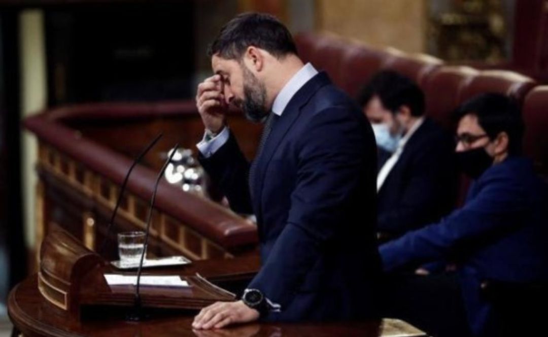 El líder de Vox, Santiago Abascal, en el Congreso de los Diputados El líder de Vox, Santiago Abascal, en el Congreso de los Diputados