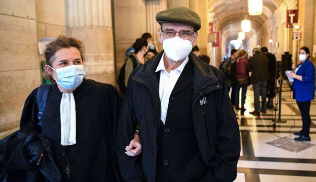 Josu Ternera y su abogada en un tribunal parisino en octubre de 2020 Josu Ternera y su abogada en un tribunal parisino en octubre de 2020