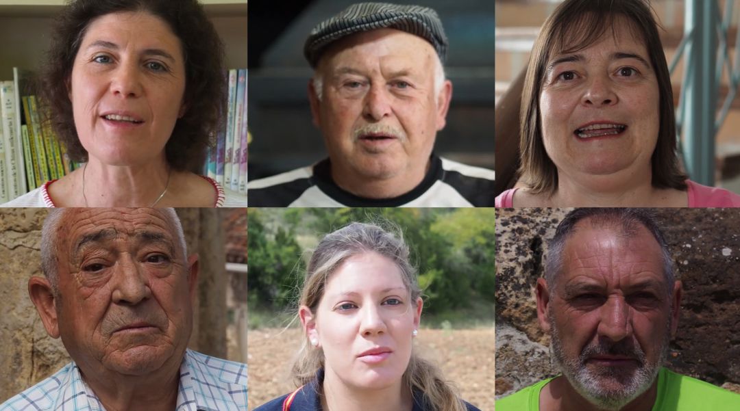 Algunos de los vecinos de la Serranía de Cuenca que participan en la película. Algunos de los vecinos de la Serranía de Cuenca que participan en la película.