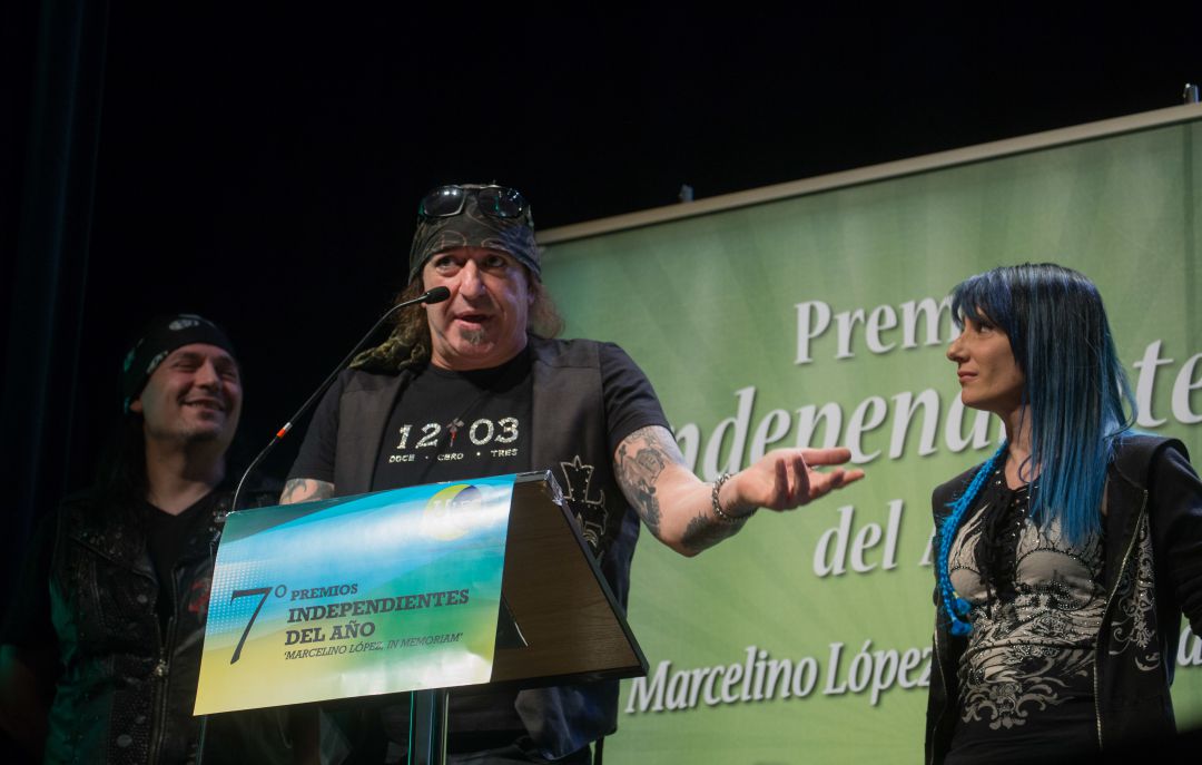 El grupo Mägo de Oz durante los 71 Premios Independientes del año. El grupo Mägo de Oz durante los 71 Premios Independientes del año.