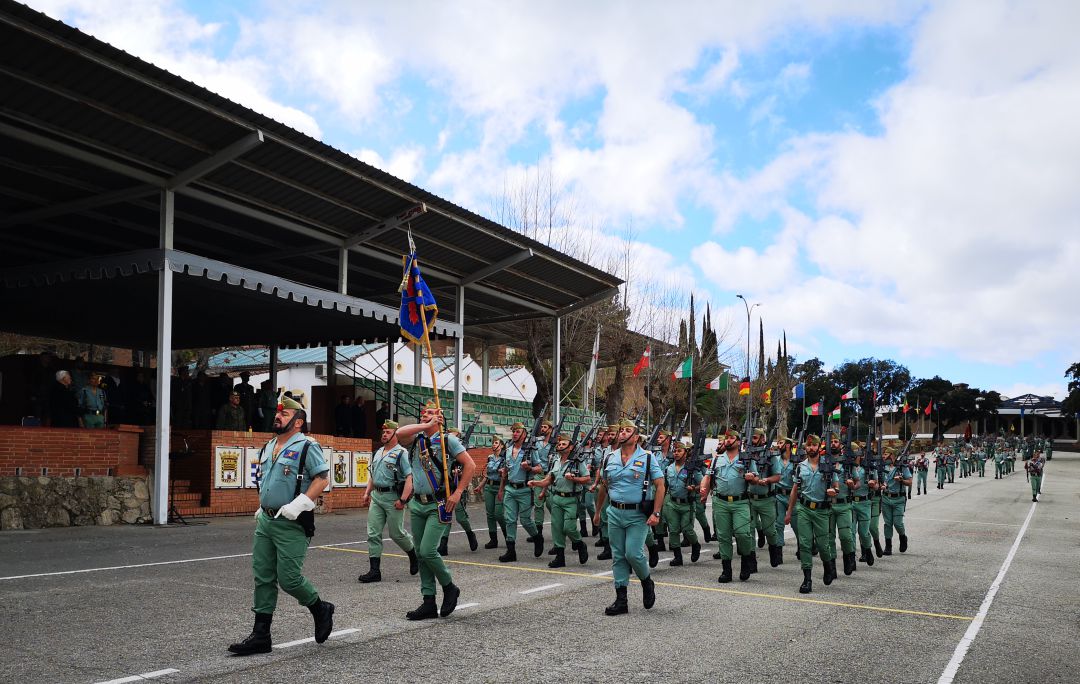 Imagen de archivo. Desfile militar durante la visita de la ministra de Defensa, Margarita Robles, el 6 de marzo de 2020 Imagen de archivo. Desfile militar durante la visita de la ministra de Defensa, Margarita Robles, el 6 de marzo de 2020