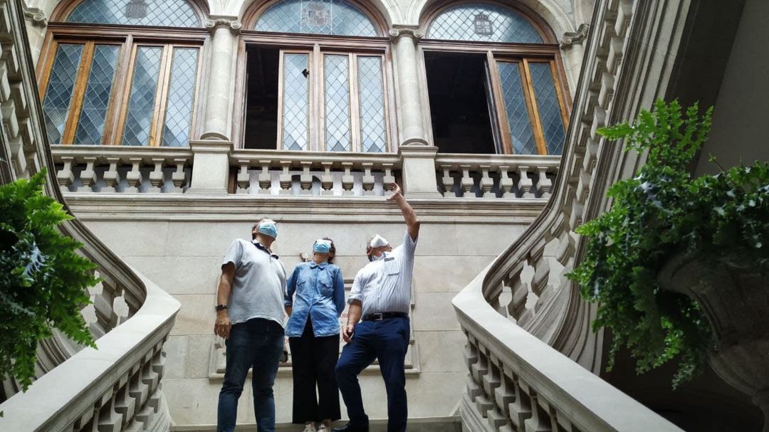 Visita al edificio del Ayuntamiento de Pontevedra que terminará su reforma el próximo año Visita al edificio del Ayuntamiento de Pontevedra que terminará su reforma el próximo año