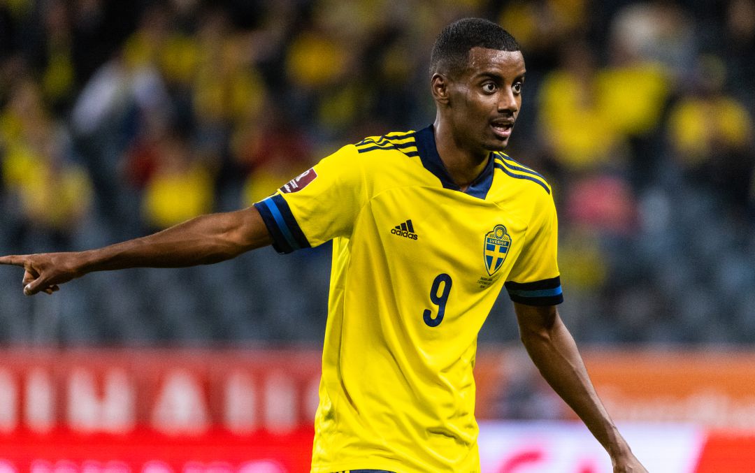 Isak, durante un partido con la selección sueca Isak, durante un partido con la selección sueca