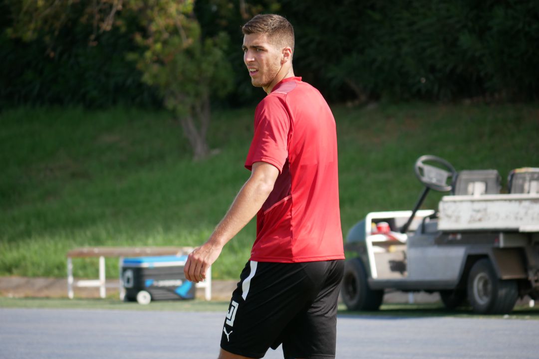 Srdjan Babic en el entrenamiento de este miércoles. Srdjan Babic en el entrenamiento de este miércoles.