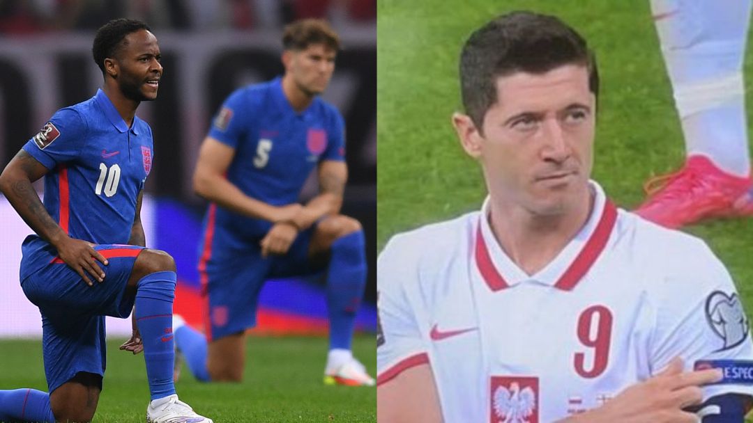 Robert Lewandowski reacciona ante los abucheos que recibió la selección de Inglaterra Robert Lewandowski reacciona ante los abucheos que recibió la selección de Inglaterra