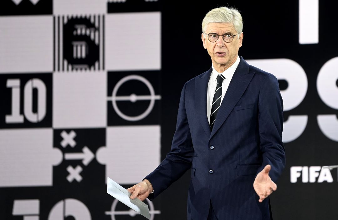 Wenger, en una de las presentaciones de la FIFA. Wenger, en una de las presentaciones de la FIFA.