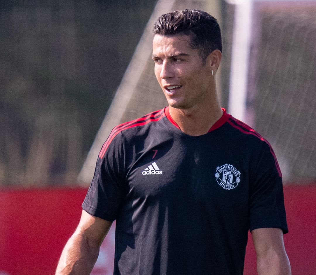 Cristiano Ronaldo en uno de los últimos entrenamientos con el United Cristiano Ronaldo en uno de los últimos entrenamientos con el United