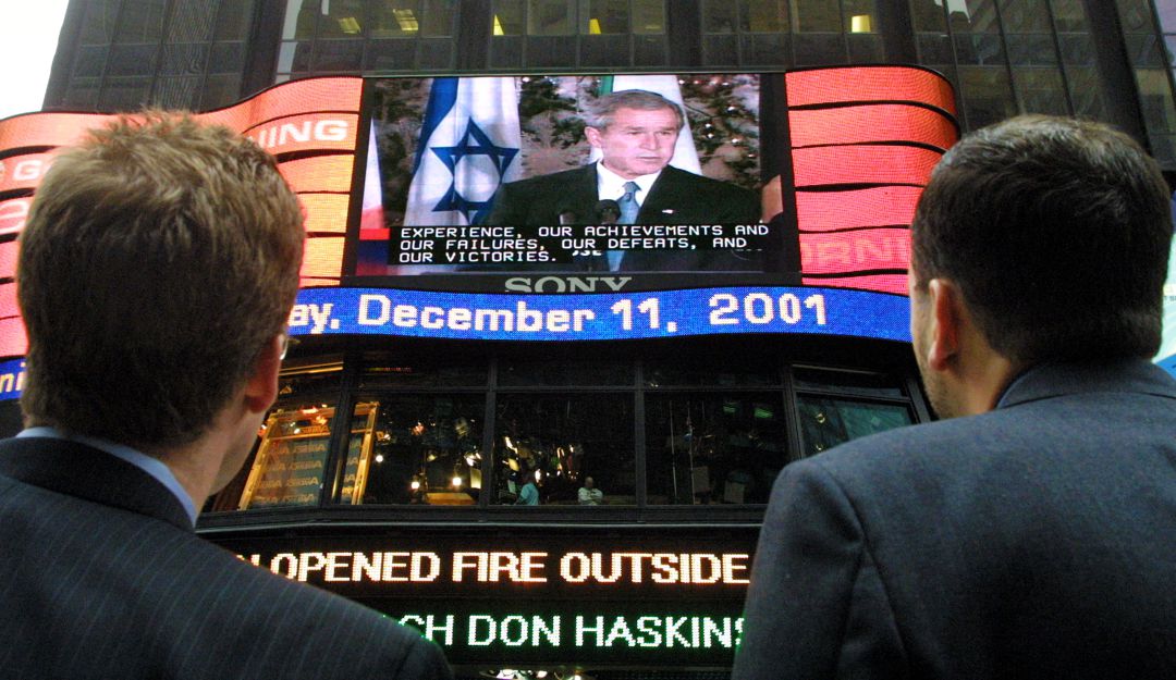 George Bush, el día de los atentados a las Torres Gemelas. George Bush, el día de los atentados a las Torres Gemelas.
