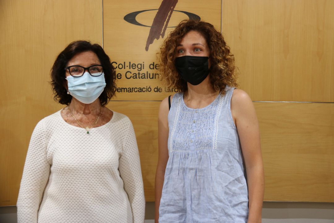 La presidenta de Valentes i Acompanyades, Amèlia Barbero i la tècnica Ariadna Vilà La presidenta de Valentes i Acompanyades, Amèlia Barbero i la tècnica Ariadna Vilà