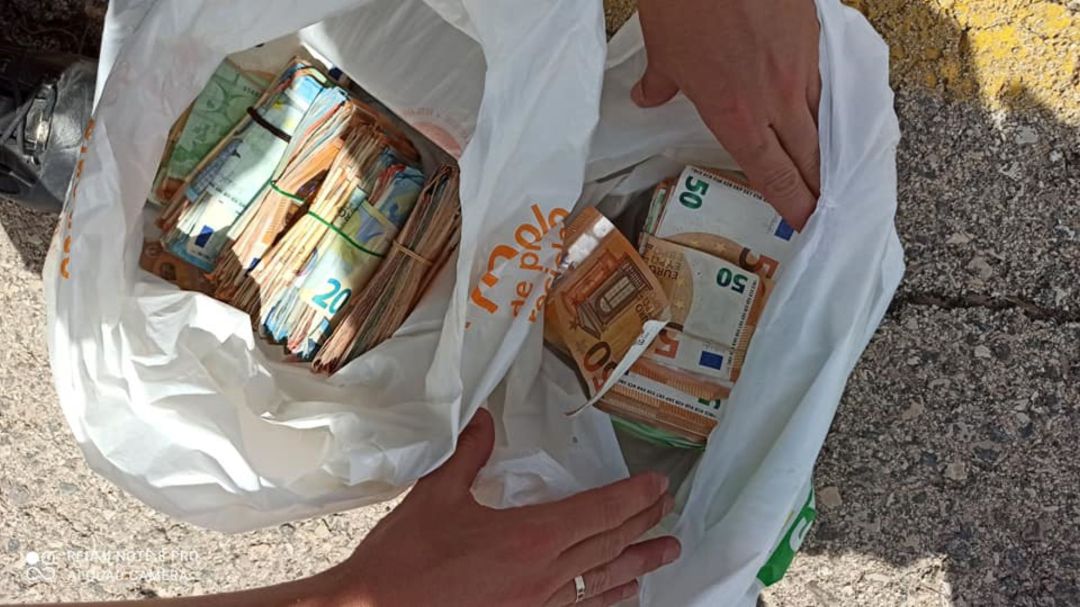 Dinero interceptado en Monóvar Dinero interceptado en Monóvar