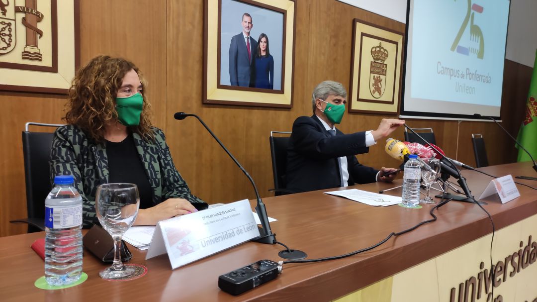 El Rector de la Universidad de León, Juan Francisco García Marín y la vicerrectora del campus, Pilar Marqués El Rector de la Universidad de León, Juan Francisco García Marín y la vicerrectora del campus, Pilar Marqués