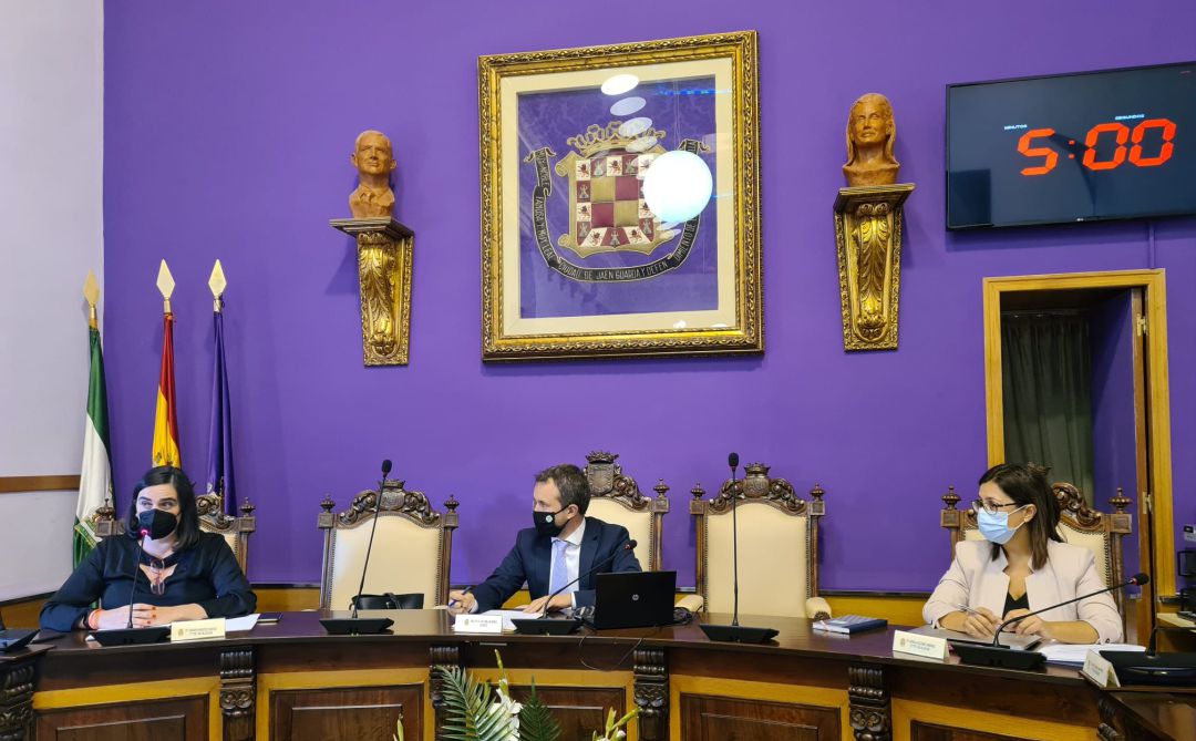 María Orozco (a la izquierda) ha sido la encargada de justificar esta medida como concejala de hacienda, bajo la atenta mirada del alcalde Julio Millán y la primera teniente de alcalde y concejala de Presidencia, África Colomo María Orozco (a la izquierda) ha sido la encargada de justificar esta medida como concejala de hacienda, bajo la atenta mirada del alcalde Julio Millán y la primera teniente de alcalde y concejala de Presidencia, África Colomo