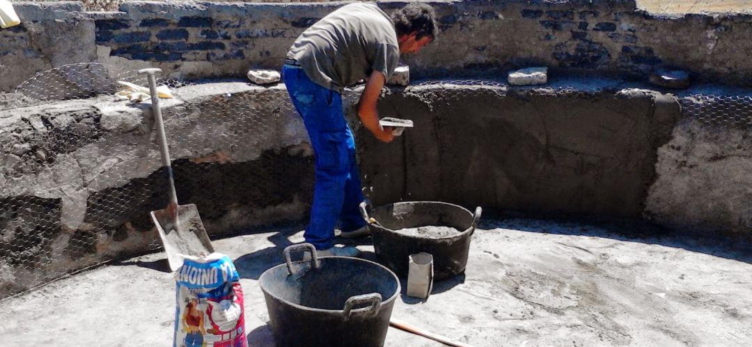 Trabajador de la construcción en Jaén. Trabajador de la construcción en Jaén.
