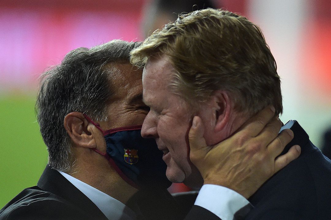 Ronald Koeman y Joan Laporta. Ronald Koeman y Joan Laporta.