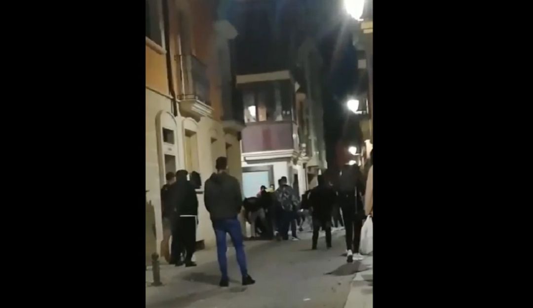 Momento de la citada pelea Momento de la citada pelea