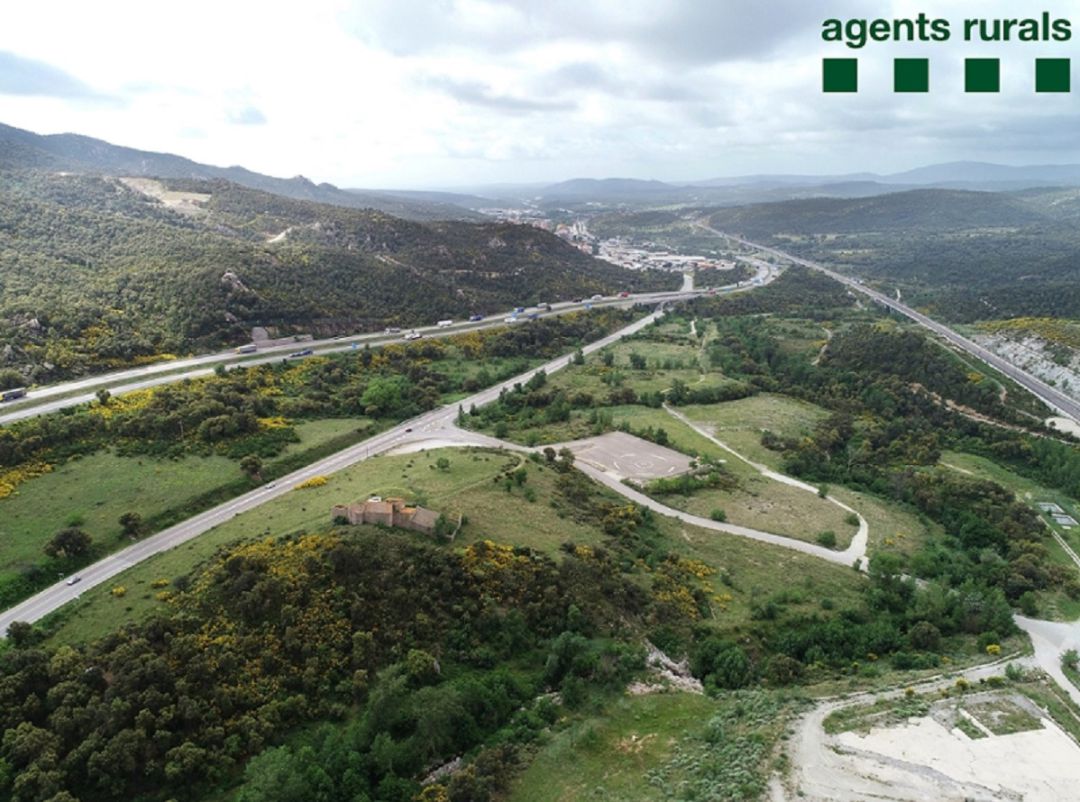Imatge aèria d'una part de la zona on s'actua. Imatge aèria d'una part de la zona on s'actua.