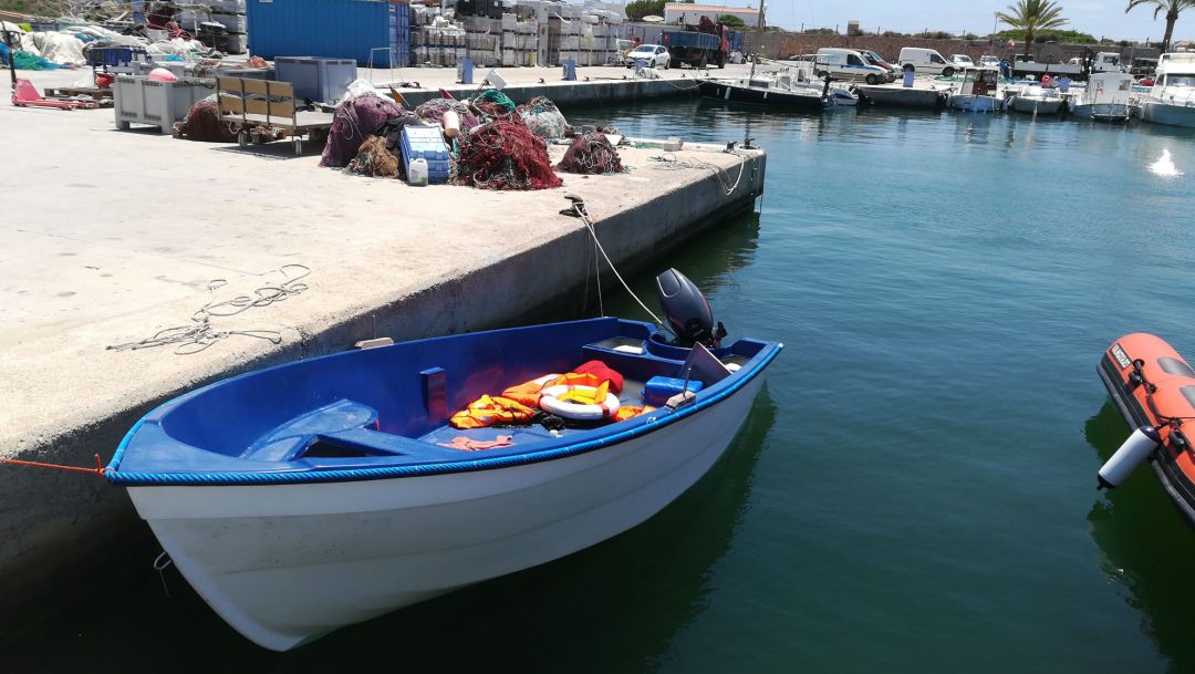 Imagen de archivo de una patera que llegó a Formentera Imagen de archivo de una patera que llegó a Formentera