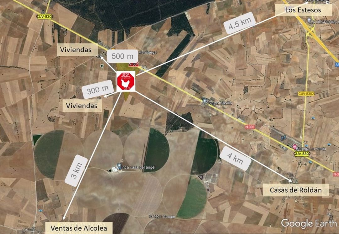 Zona donde se ubicaría la granja Zona donde se ubicaría la granja