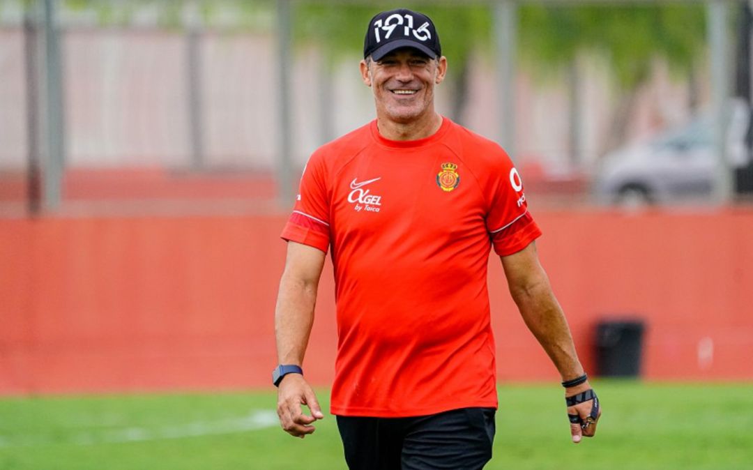 Luis García Plaza, entrenador del RCD Mallorca. Luis García Plaza, entrenador del RCD Mallorca.