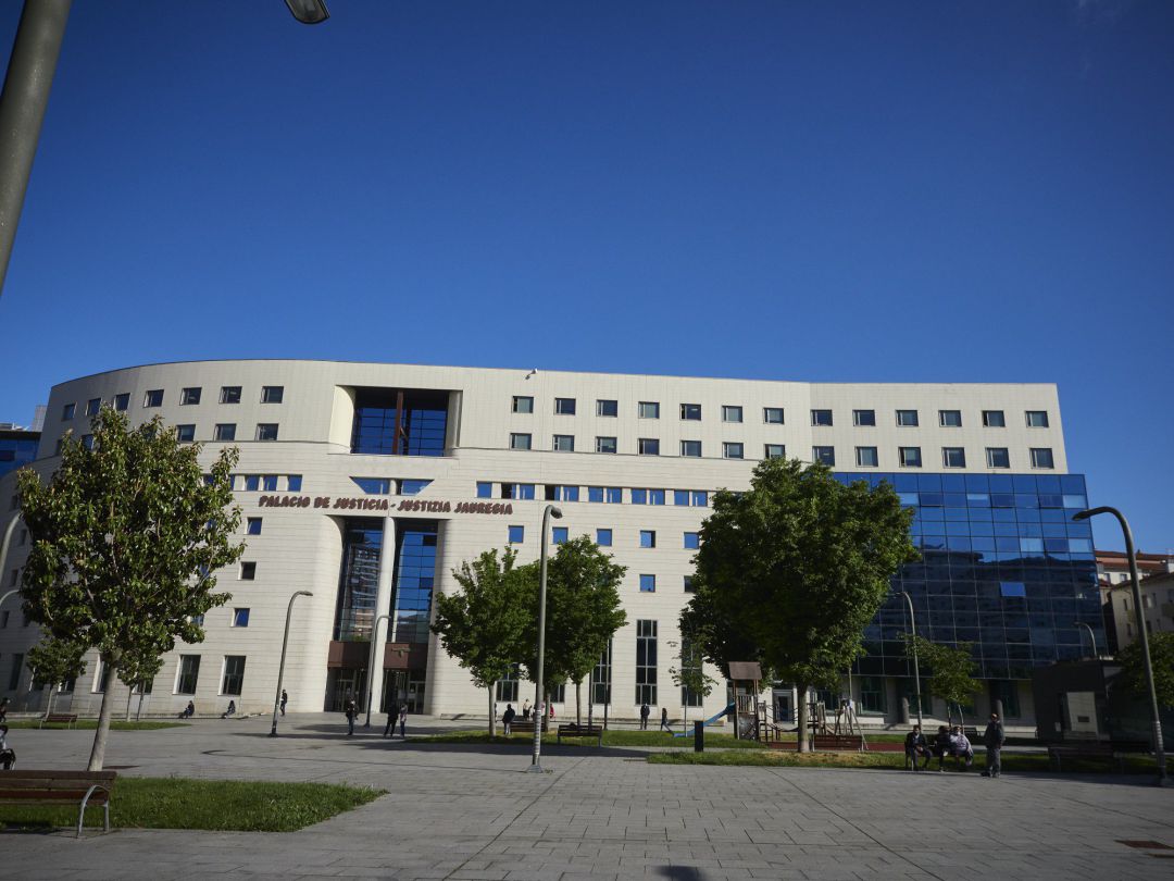 Fachada del Palacio de Justicia de Pamplona, a 10 de mayo de 2021, en Pamplona Fachada del Palacio de Justicia de Pamplona, a 10 de mayo de 2021, en Pamplona