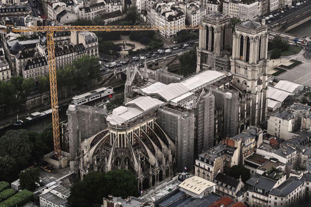 Siguen las obras tras el incendio de la catedral de Notre Dame. Siguen las obras tras el incendio de la catedral de Notre Dame.