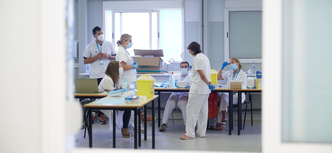 Centro de vacunación contra la Covid-19. Centro de vacunación contra la Covid-19.