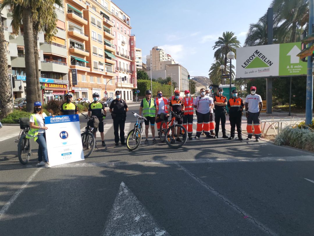 Imagen de la ciclovía litoral de este domingo Imagen de la ciclovía litoral de este domingo