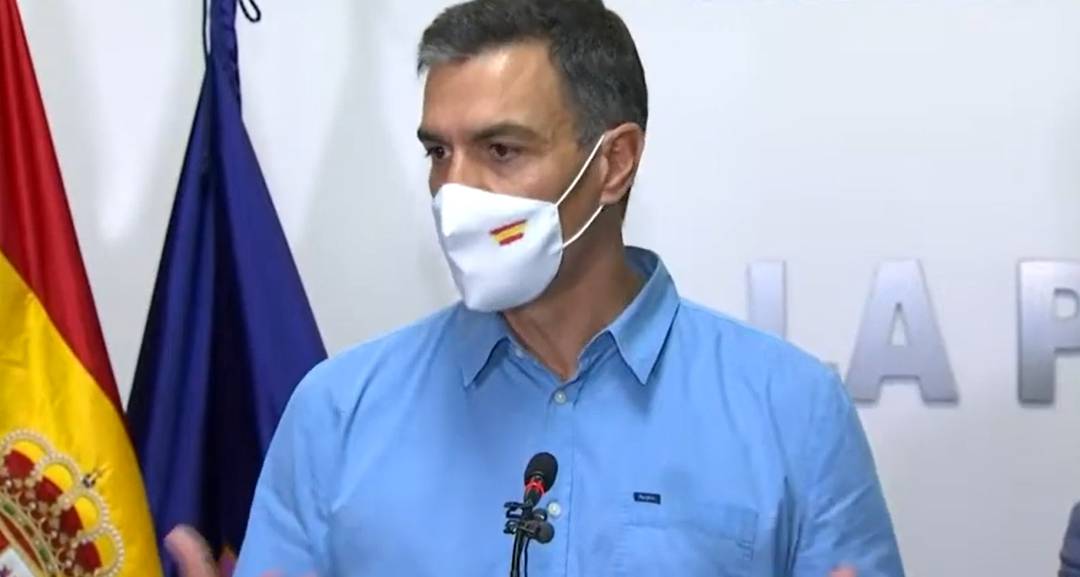 Pedro Sánchez, en La Palma. Pedro Sánchez, en La Palma.