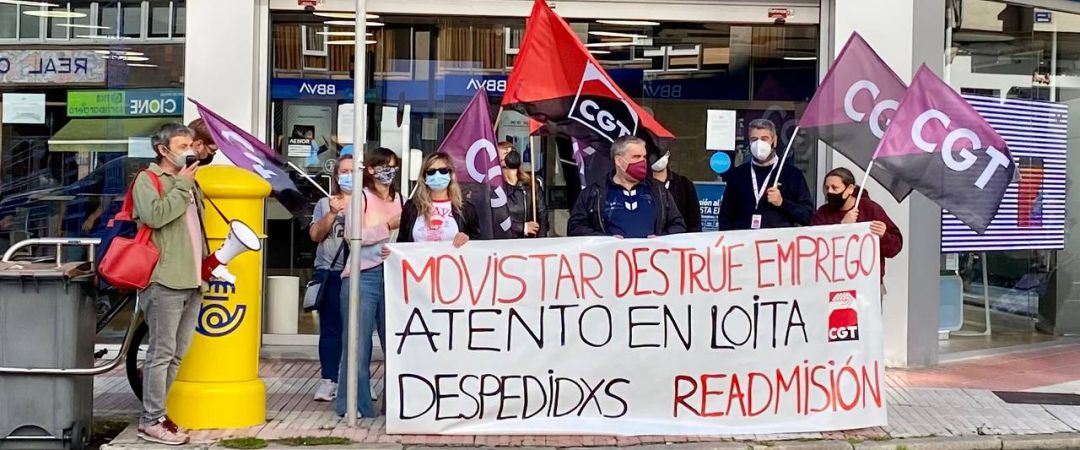 Concentración de trabajadores de Atento Concentración de trabajadores de Atento