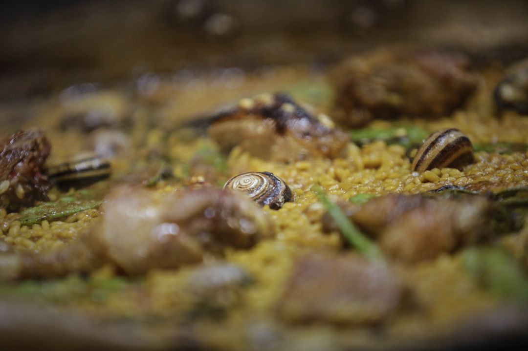 Imagen de archivo de una paella Imagen de archivo de una paella