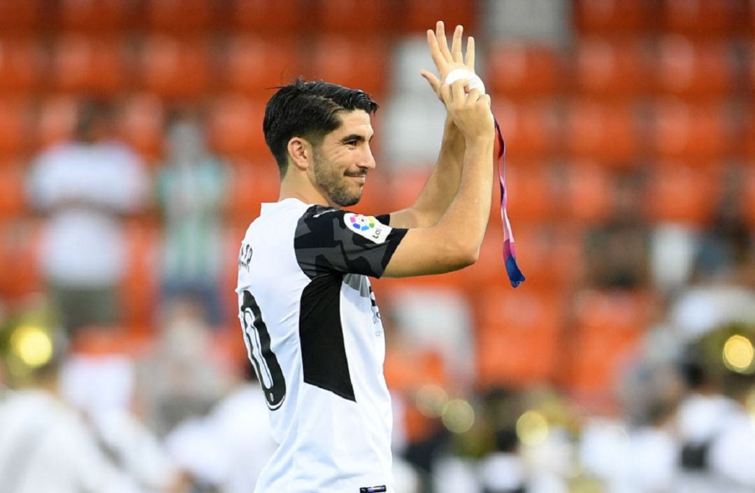 Carlos Soler, en Mestalla. Carlos Soler, en Mestalla.