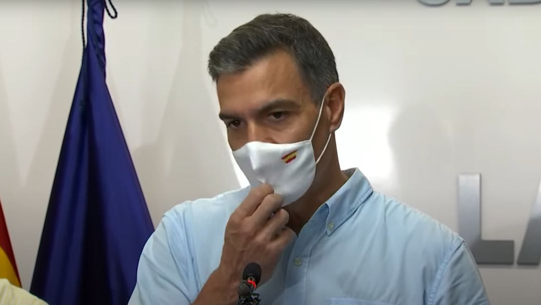 Pedro Sánchez, en su comparecencia de este martes desde La Palma. Pedro Sánchez, en su comparecencia de este martes desde La Palma.