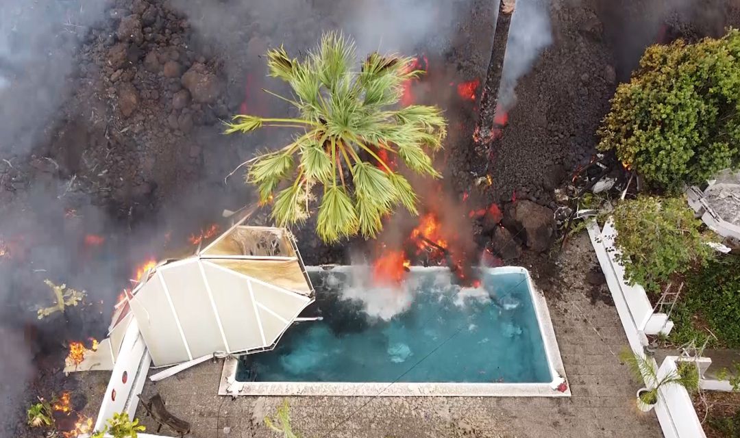Imagen aérea de la lava del volcán a 20 de septiembre de 2021. Imagen aérea de la lava del volcán a 20 de septiembre de 2021.