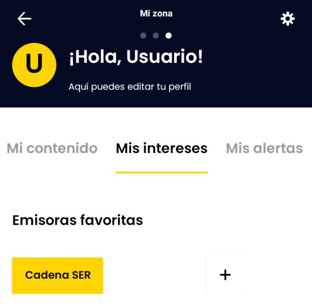 La zona para configurar tus emisoras preferidas. La zona para configurar tus emisoras preferidas.