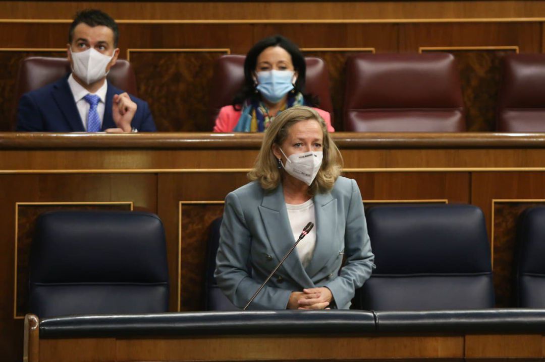 La vicepresidenta de Asuntos Económicos, Nadia Calviño, en el Congreso. La vicepresidenta de Asuntos Económicos, Nadia Calviño, en el Congreso.