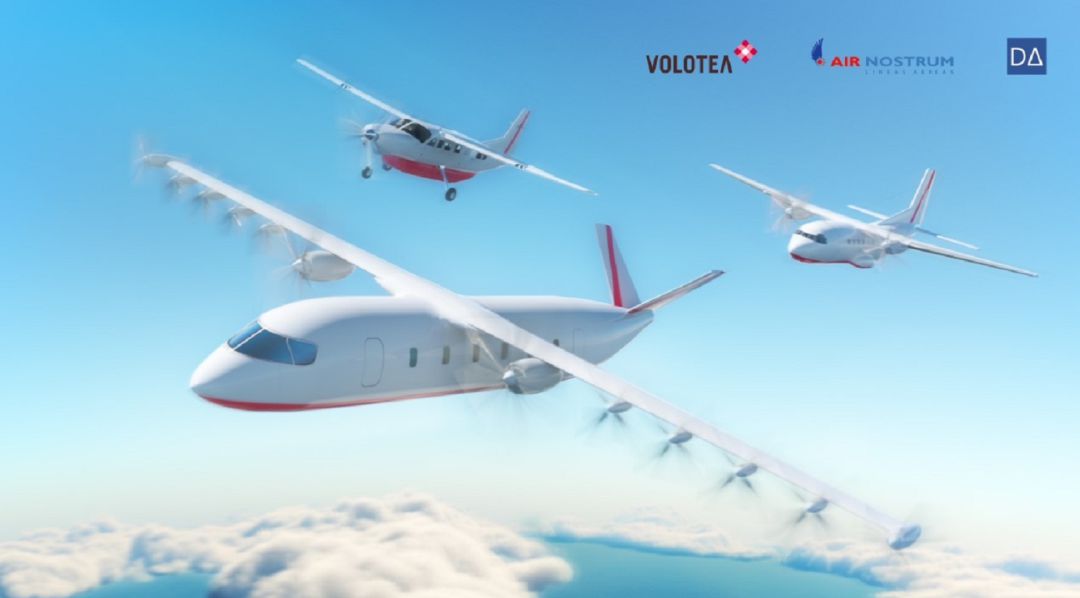 Fotografía del prototipo del avión eléctrico Fotografía del prototipo del avión eléctrico