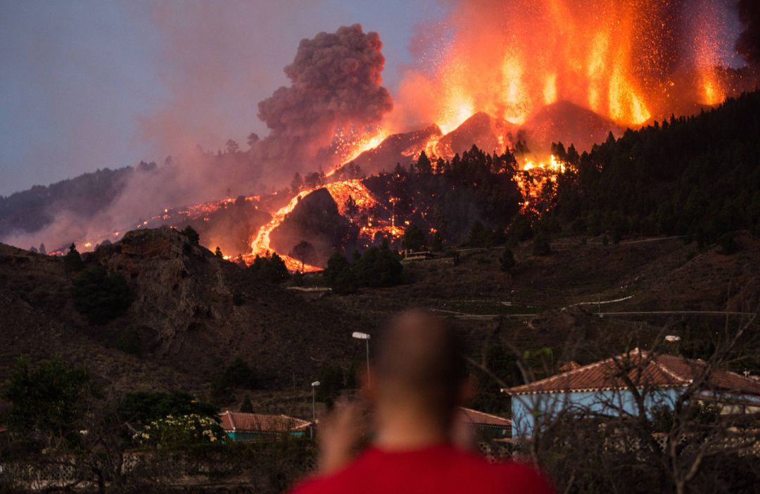 Imagen del volcán de Cumbre Vieja en la isla canaria de La Palma. Imagen del volcán de Cumbre Vieja en la isla canaria de La Palma.