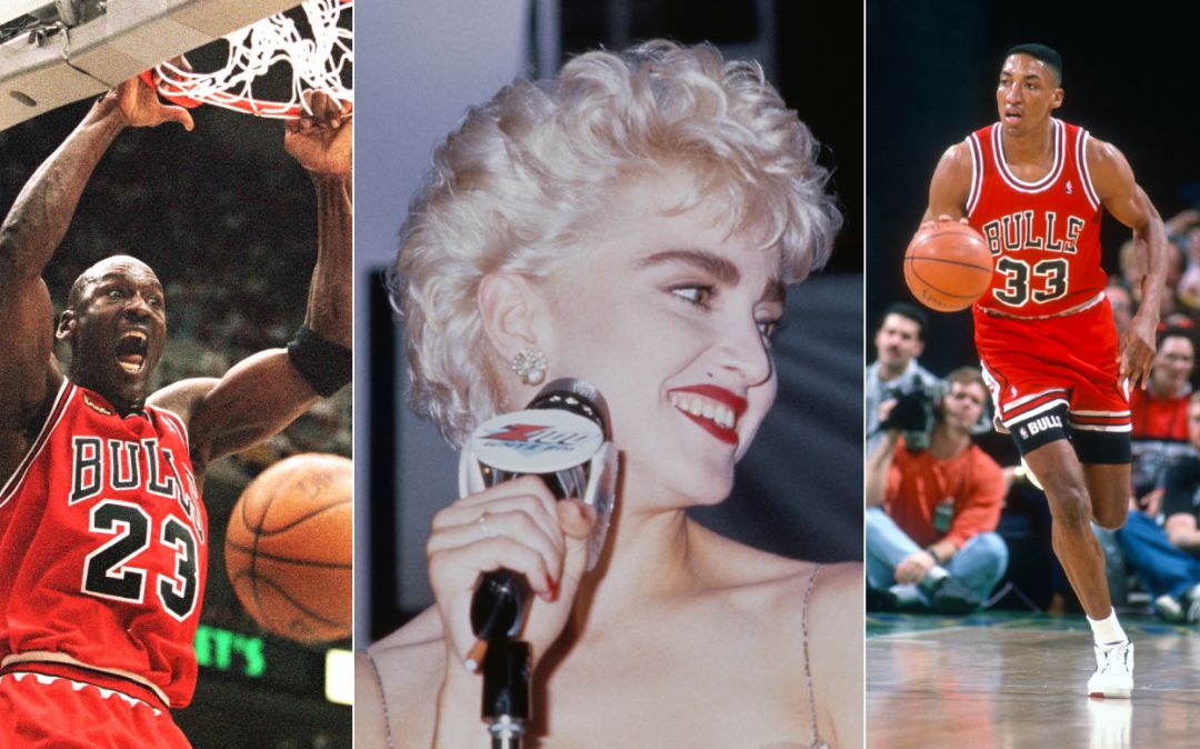 Jordan, Madonna y Pippen Jordan, Madonna y Pippen