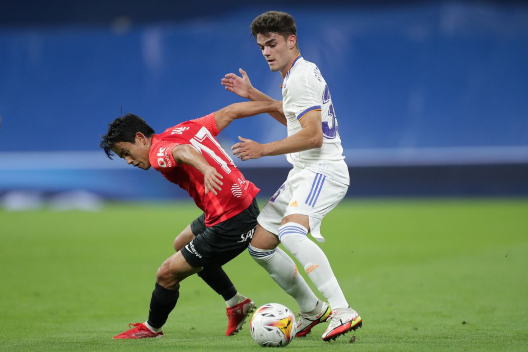 Take Kubo, durante el partido contra el Real Madrid. Take Kubo, durante el partido contra el Real Madrid.