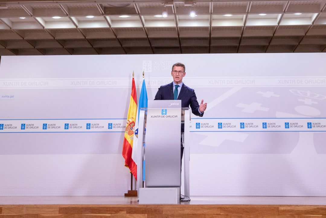 Feijóo en rueda de prensa Feijóo en rueda de prensa