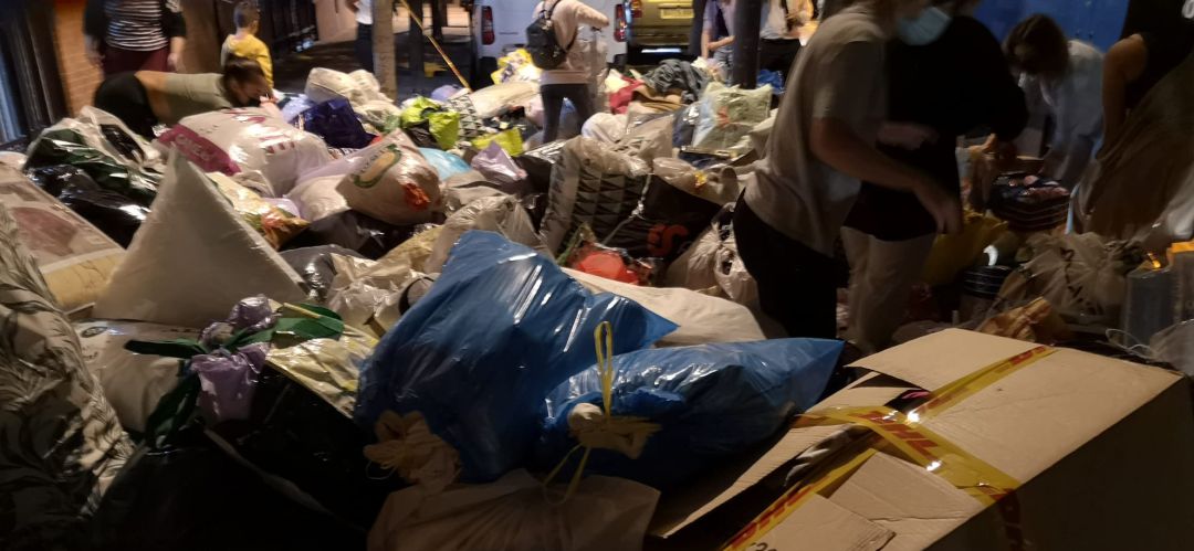 Las bolsas con ayuda para La Palma desde Getafe Las bolsas con ayuda para La Palma desde Getafe