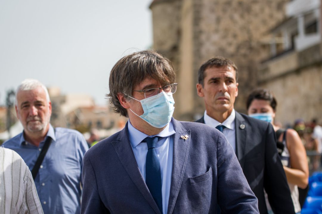 El expresidente de la Generalitat Carles Puigdemont acude al festival Adifolk, a 22 de septiembre de 2021, en L'Alguer, Cerdeña (Italia). El expresidente de la Generalitat Carles Puigdemont acude al festival Adifolk, a 22 de septiembre de 2021, en L'Alguer, Cerdeña (Italia).