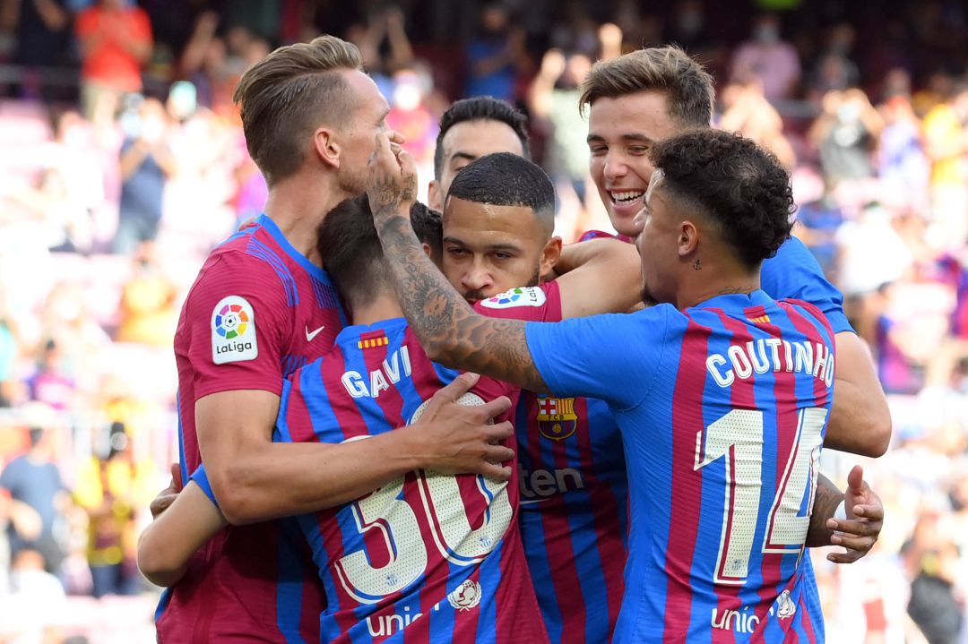 El Barça celebra un gol El Barça celebra un gol