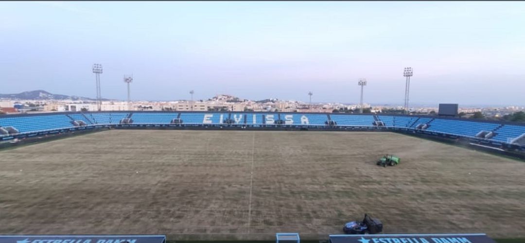 Imagen que presenta el estadio de Can Misses este lunes Imagen que presenta el estadio de Can Misses este lunes
