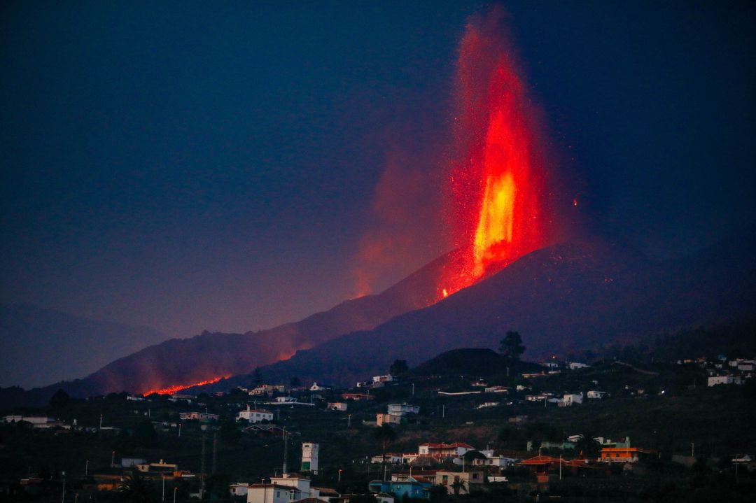 El volcán de Cumbre Vieja en La Palma, a 27 de septiembre El volcán de Cumbre Vieja en La Palma, a 27 de septiembre