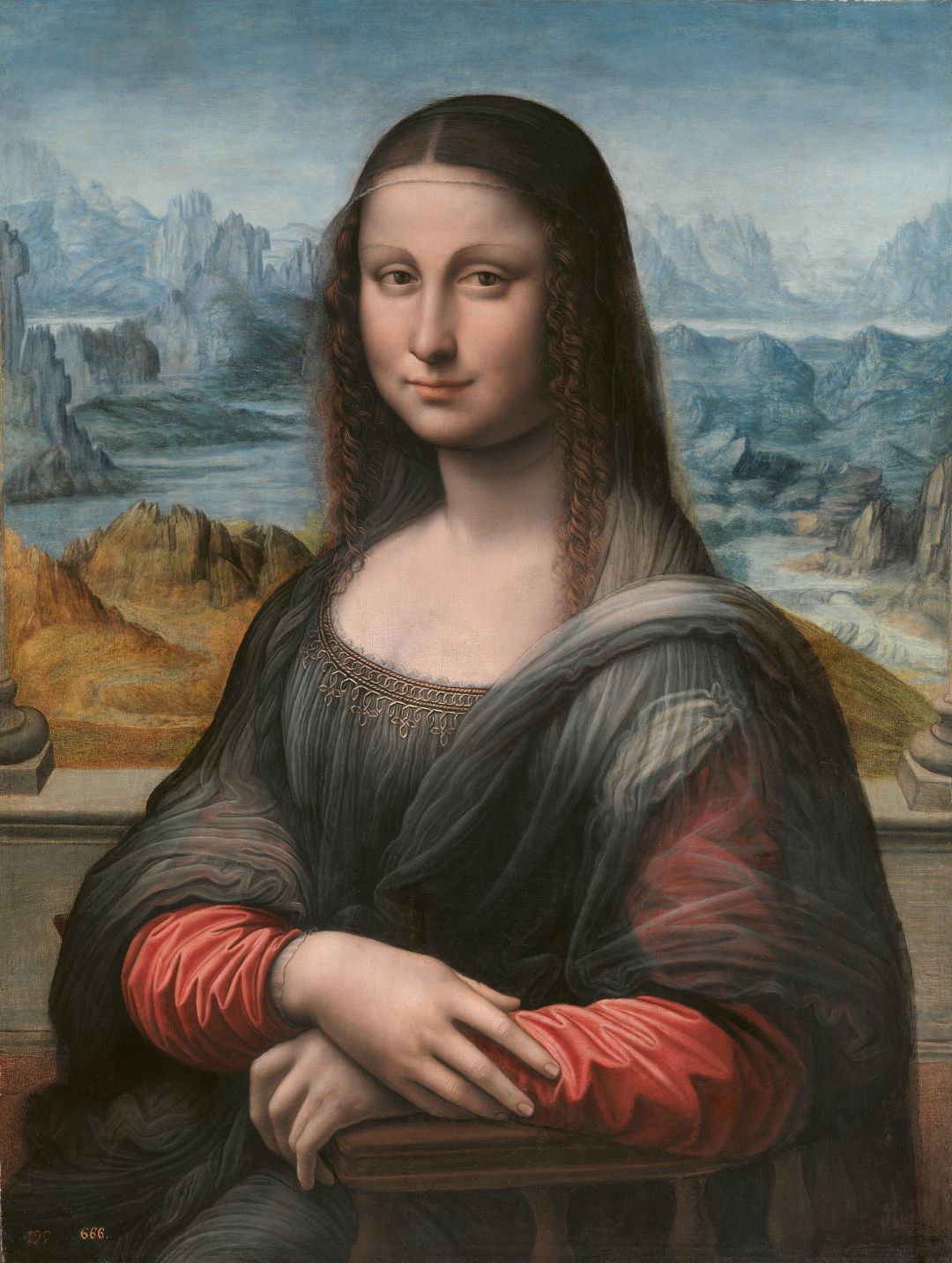 Mona Lisa (después de la restauración) Taller de Leonardo da Vinci, autorizado y supervisado por él. Óleo sobre tabla
Mona Lisa (después de la restauración) Taller de Leonardo da Vinci, autorizado y supervisado por él. Óleo sobre tabla
